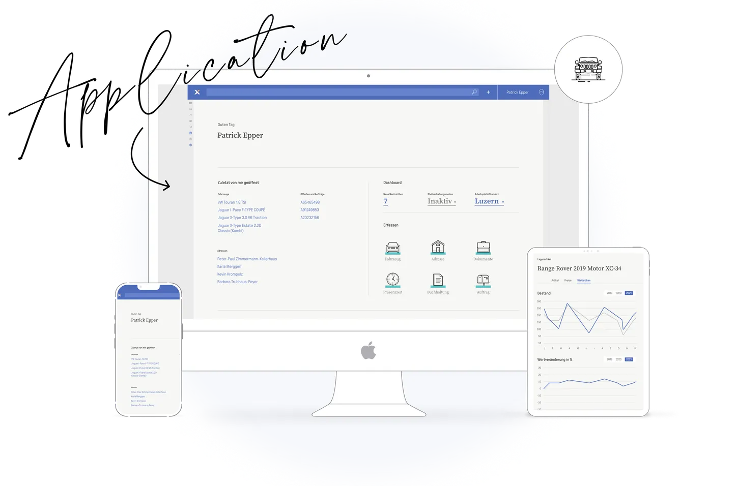 sample of the final UI design for Garax
